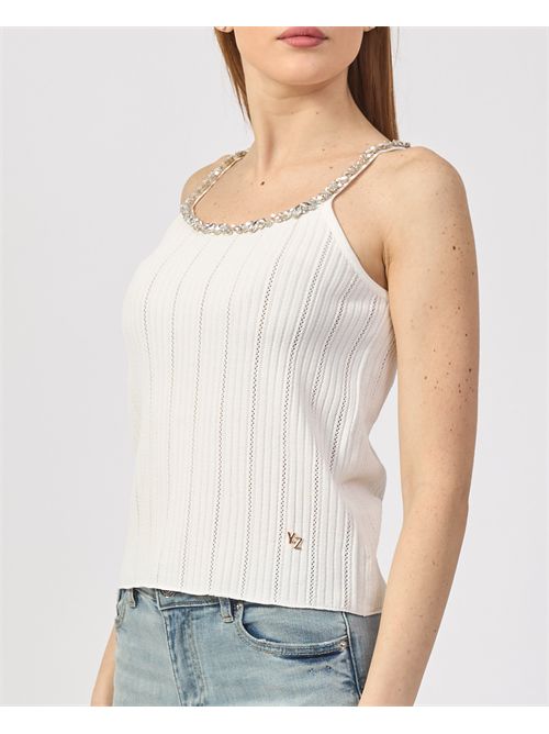 Yes Zee Knit Tank Top with Jewel Applique YES ZEE | M235-IF000101